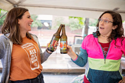 women beer tasting downtown iron mountain mi